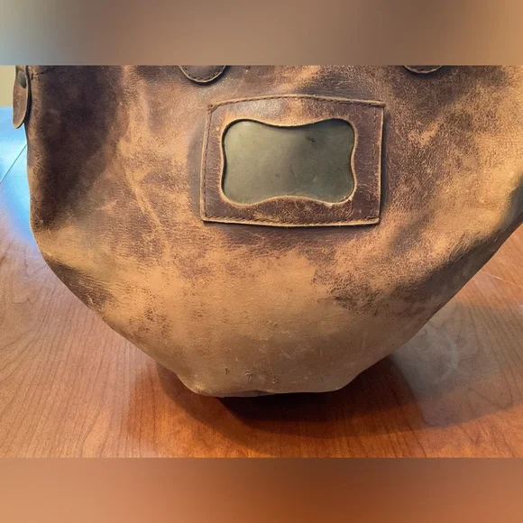 Vintage Leather Bowling Ball Bag - Picture 2 of 15